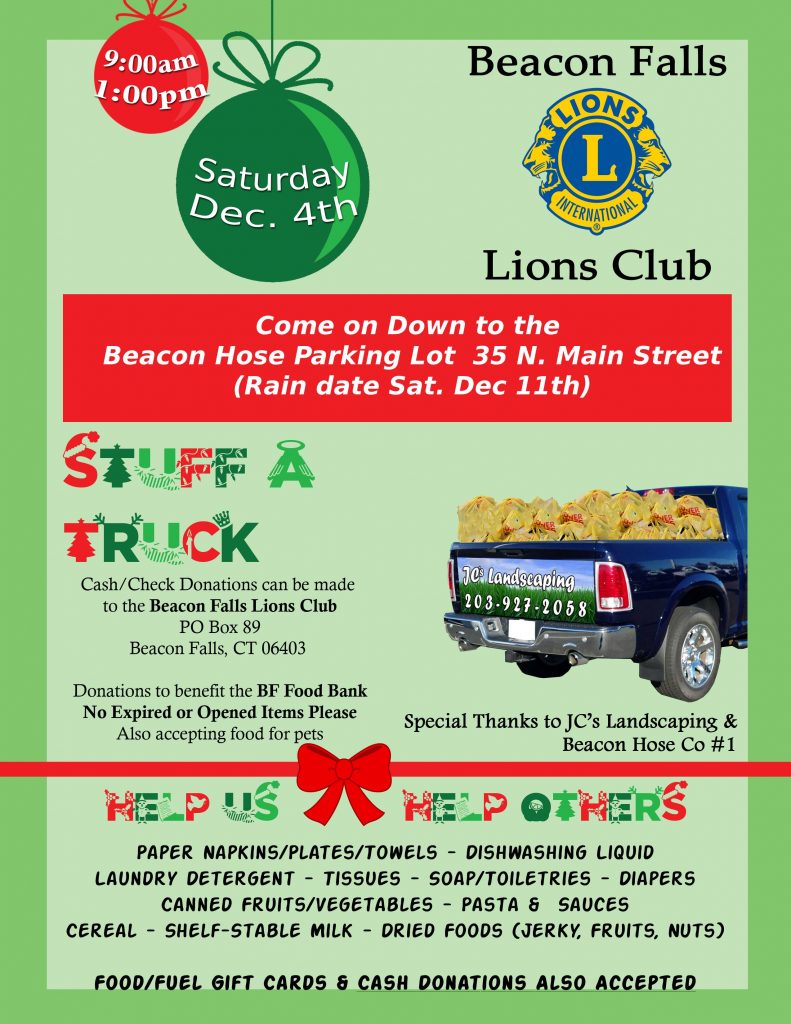 Lions Food Drive Flyer